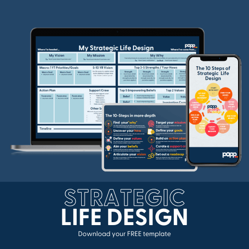 popp provides strategic life design free template